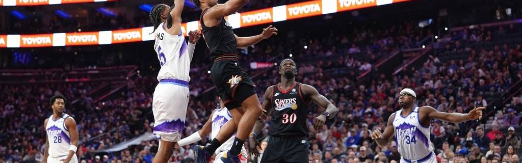 马克西25+6沃克22+10 乔治空砍30分76人送爵士7连败