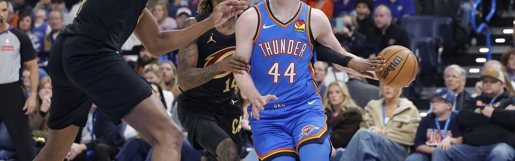 哈登20+9米切尔20+7+5 乔22分雷霆终结骑士七连胜